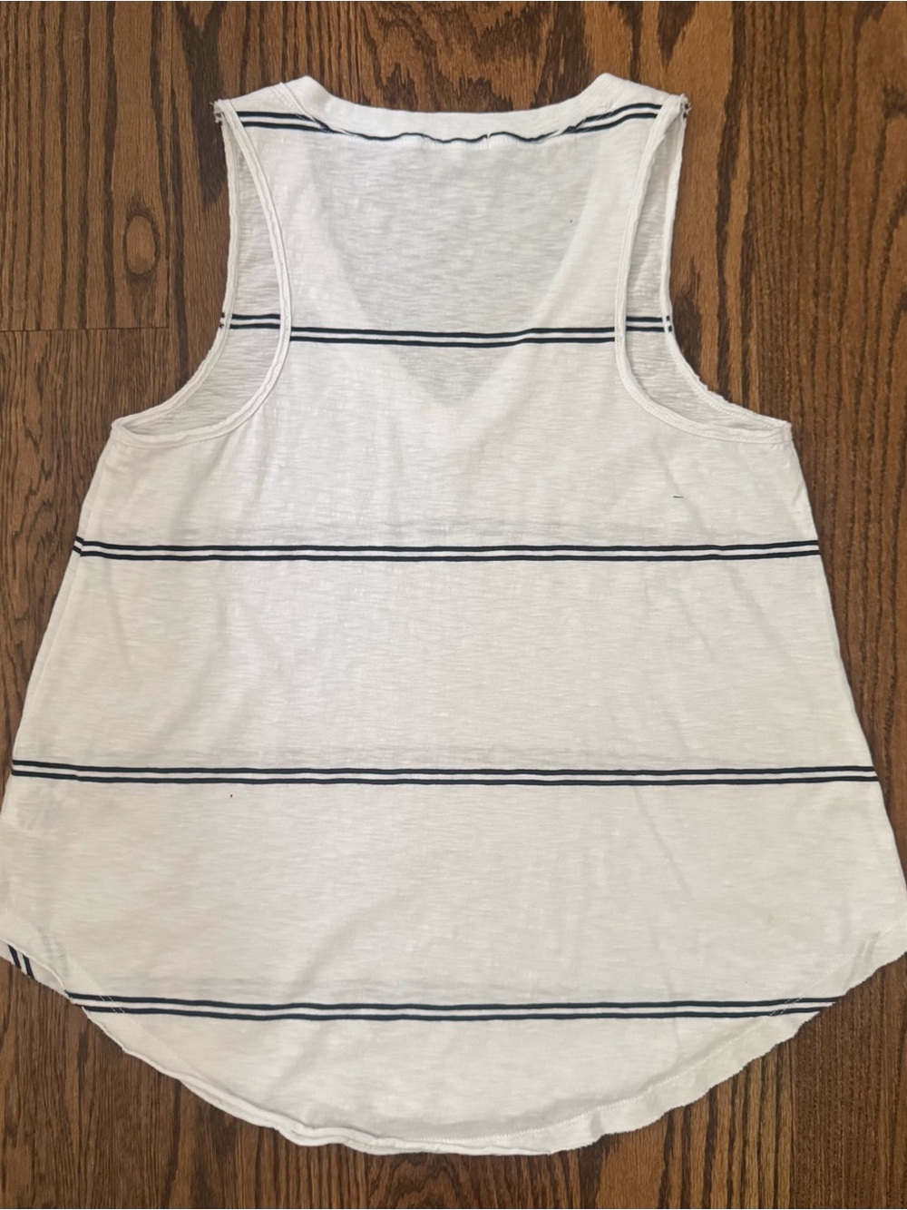 Z Supply White Tank with Black Stripe V-Neck - Picture 5 of 5